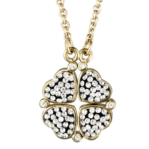 Daniel Steiger Crystal Clover Black Pendant
