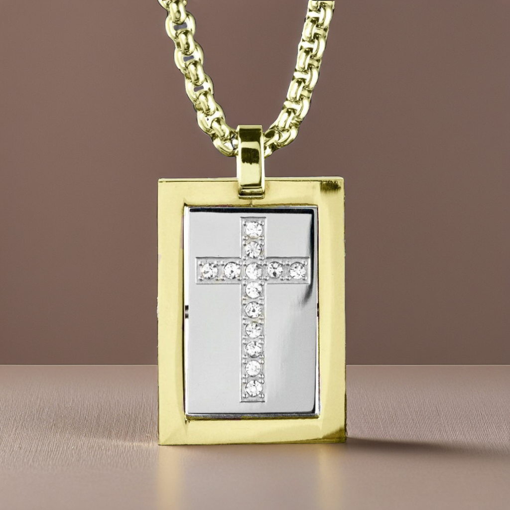 Daniel Steiger Cross Dog Tag Pendant