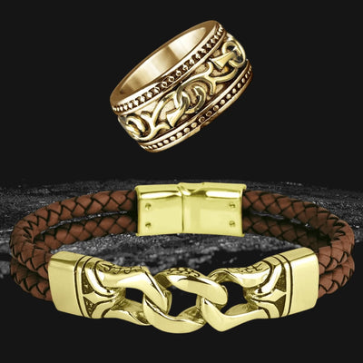 Daniel Steiger Horizon Brown Bracelet & Hudson Ring Set