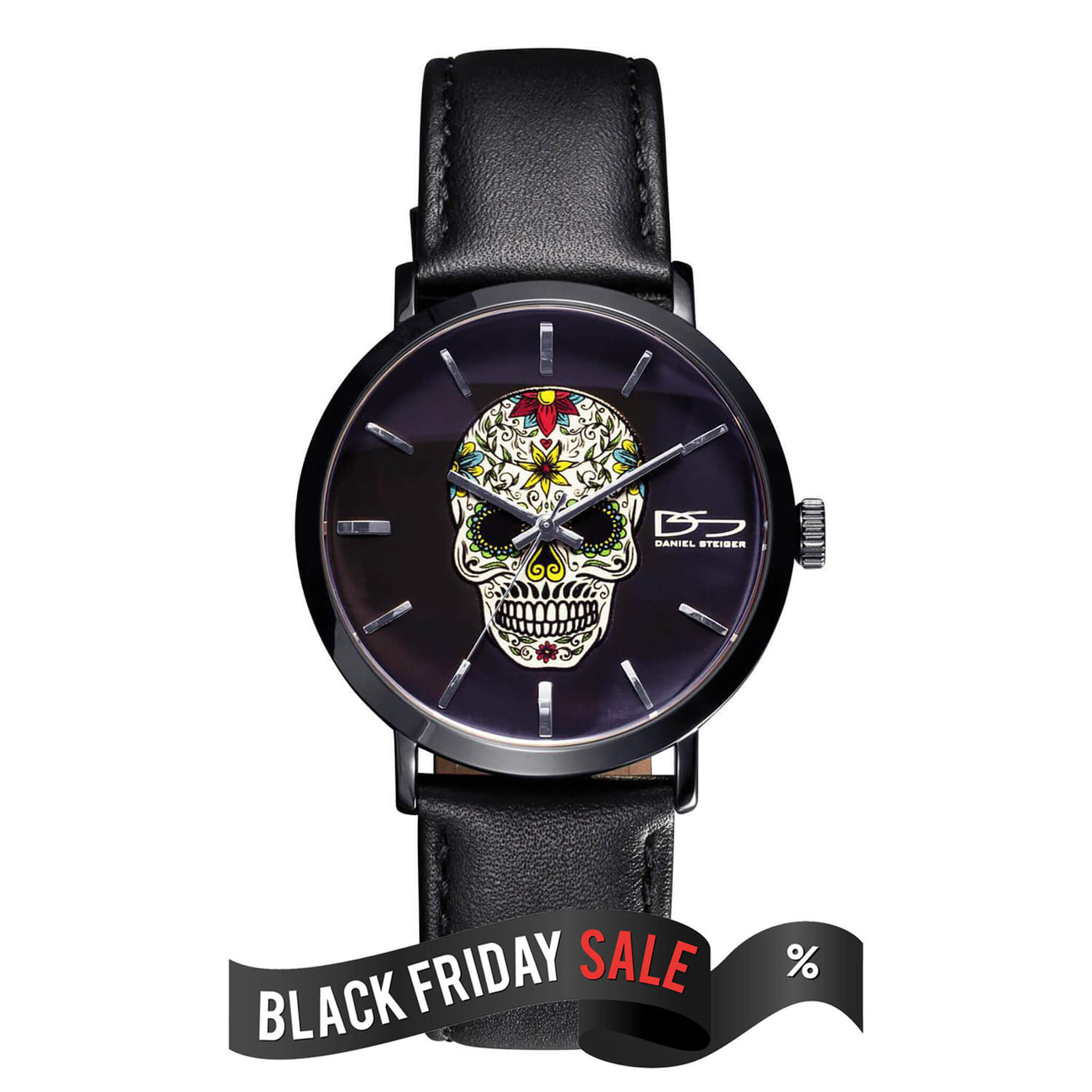 Rebel Skull Men's Black Watch