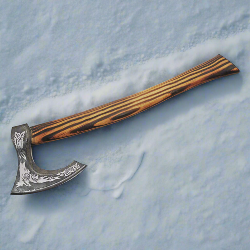 Viking Bearded Axe In Snow