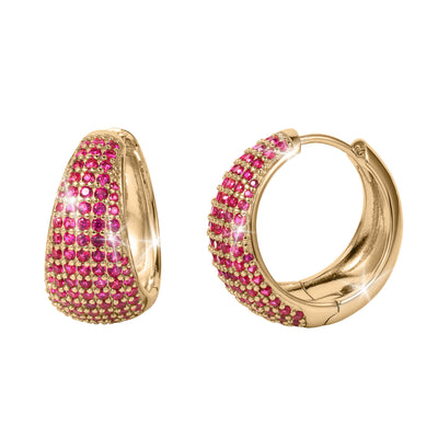 Daniel Steiger Nova Vivid Red Hoop Earrings