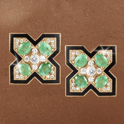 Daniel Steiger Emerald Eclipse Earrings