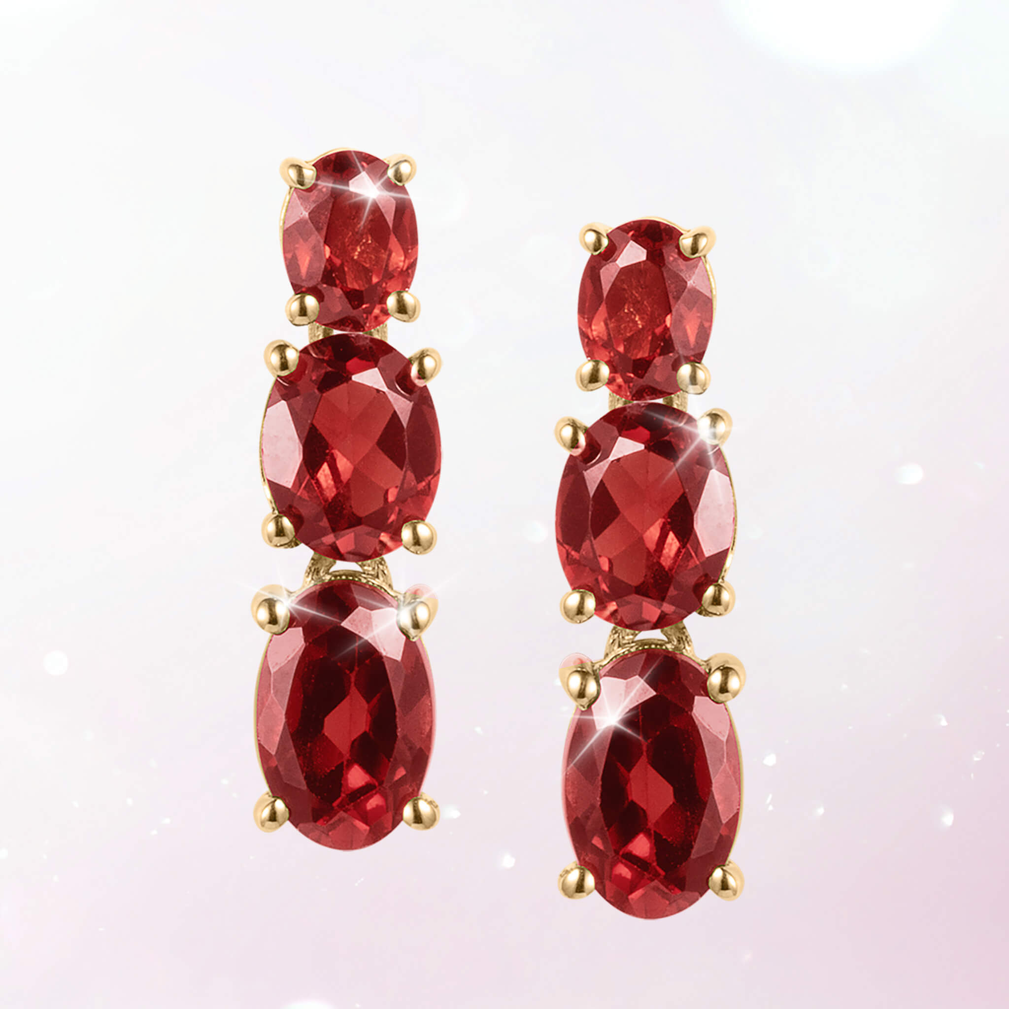 Garnet Glimmer Earrings