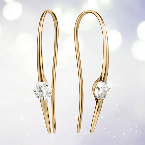 Daniel Steiger Luminous Moissanite Threader Earrings