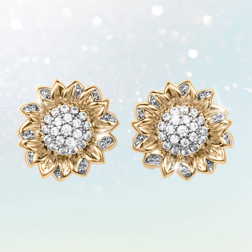 Daniel Steiger Sunlit Sunflower Trio Earrings