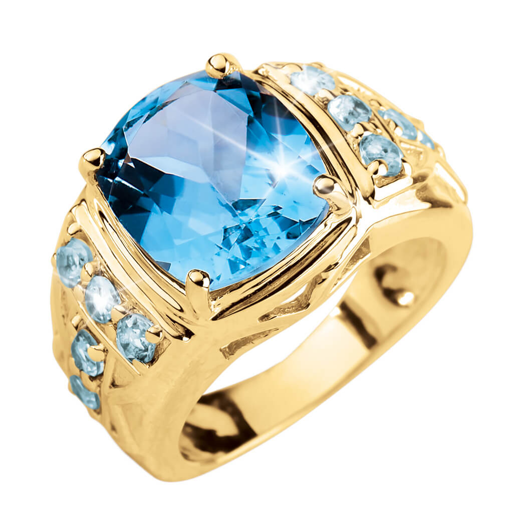 Daniel Steiger Mediterranean Blue Topaz Ring