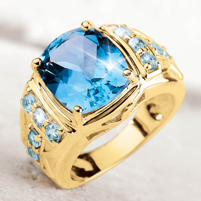 Daniel Steiger Mediterranean Blue Topaz Ring