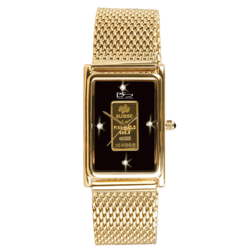 Milanese Mesh 24K Gold Ingot Watch