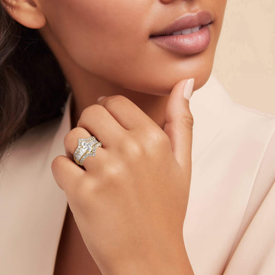 Daniel Steiger Illumina Marquise Bridal Ring Set