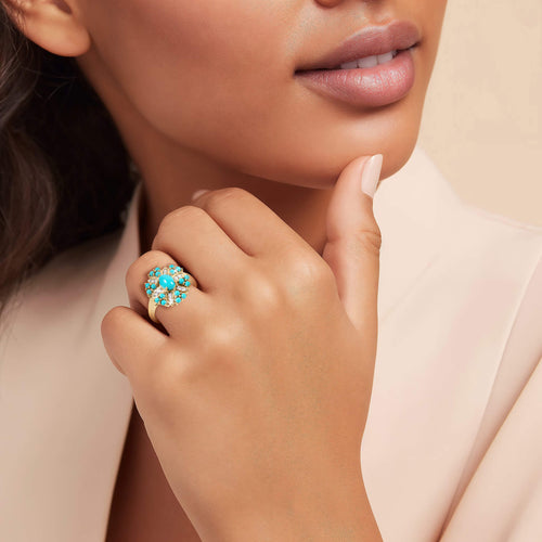 Daniel Steiger Desert Bloom Turquoise Ring