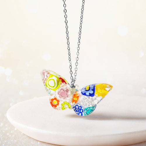 Daniel Steiger Murano Glass Butterfly Pendant