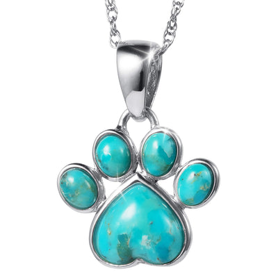 Turquoise Paws Pendant