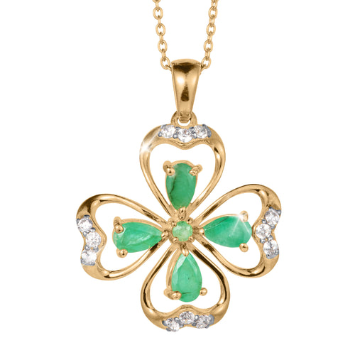 Daniel Steiger Fourfold Emerald Ladies Pendant