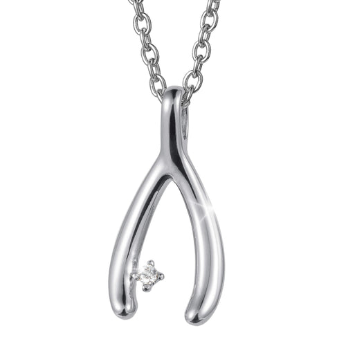 Diamond Wishbone Pendant