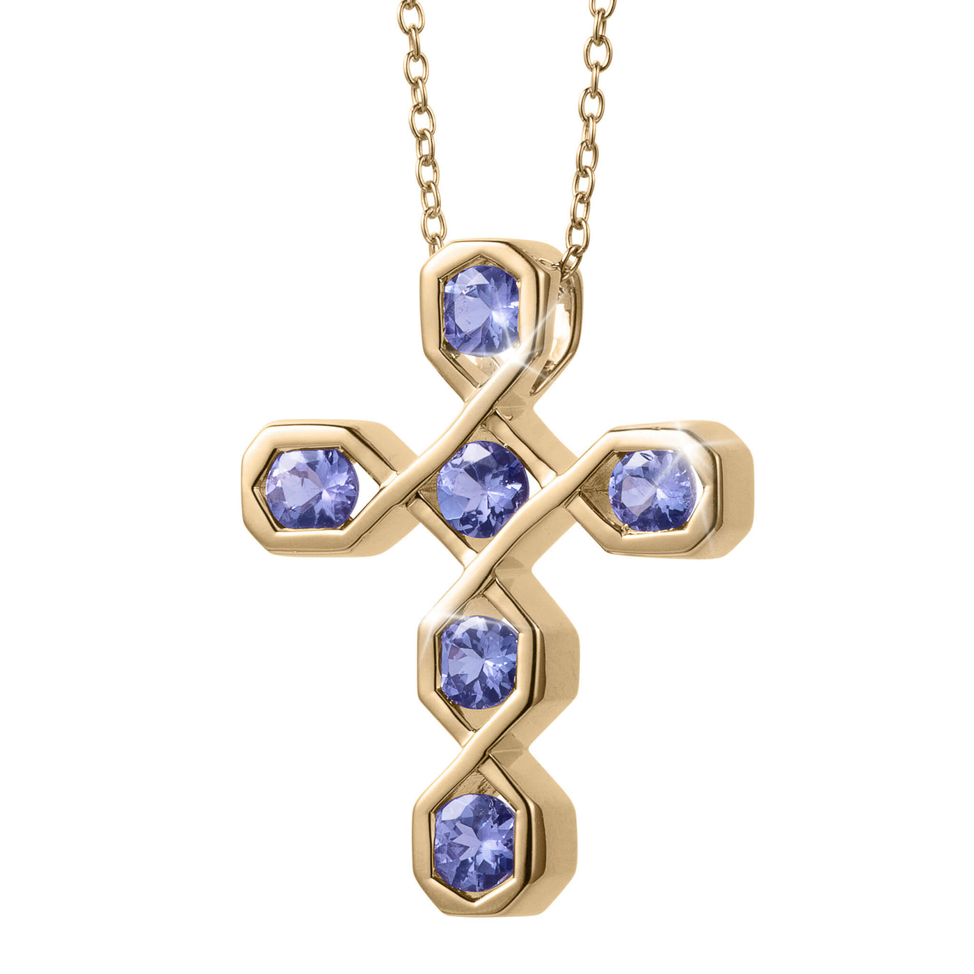 Daniel Steiger Amani Tanzanite Cross Pendant