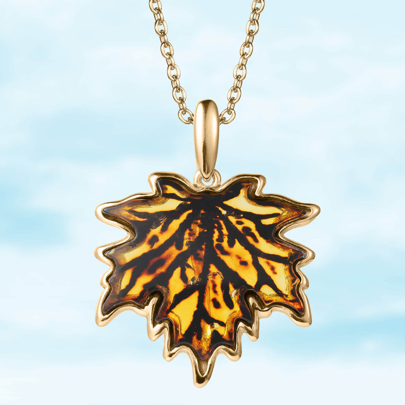 Daniel Steiger Amber Leaf Pendant