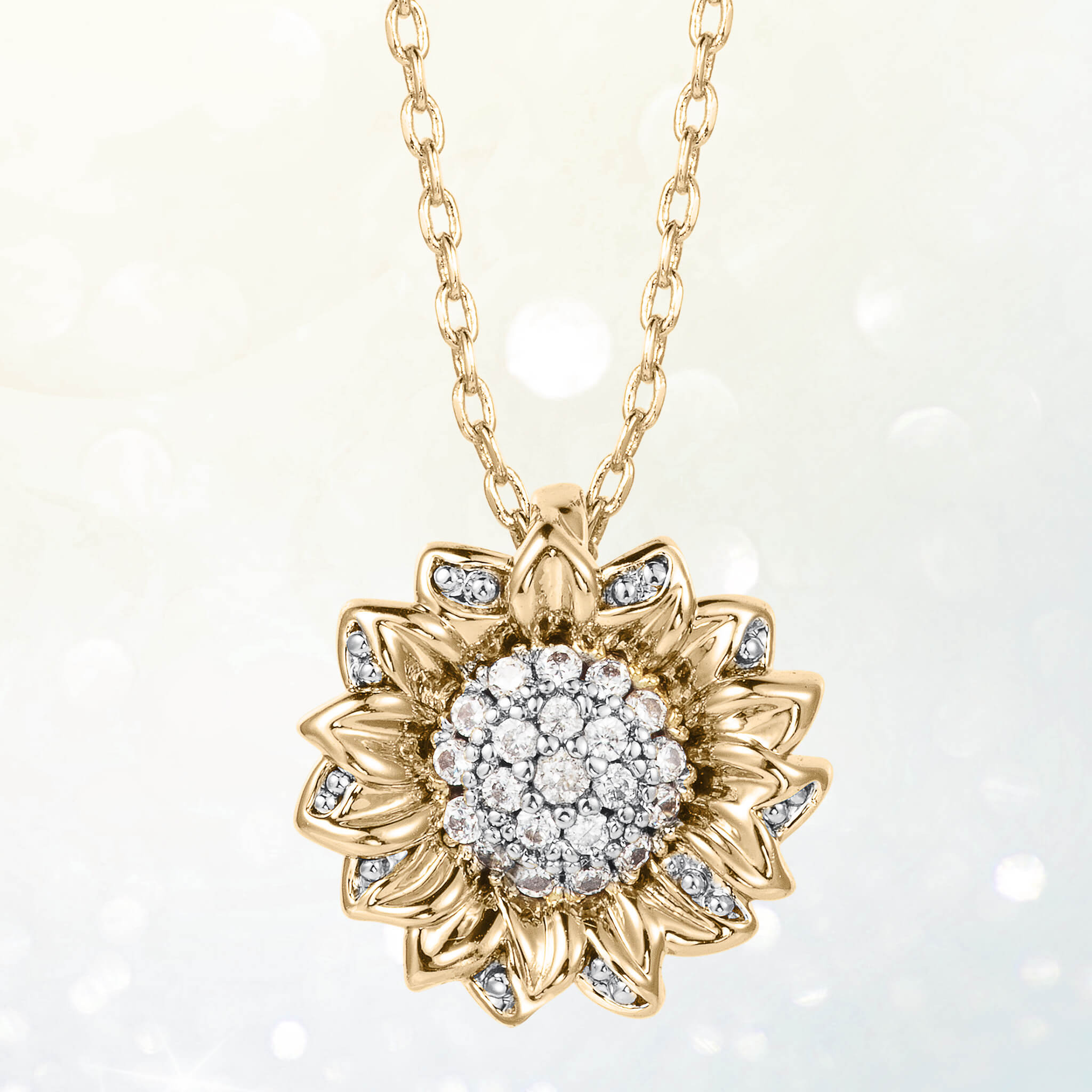 Daniel Steiger Sunlit Sunflower Trio Pendant