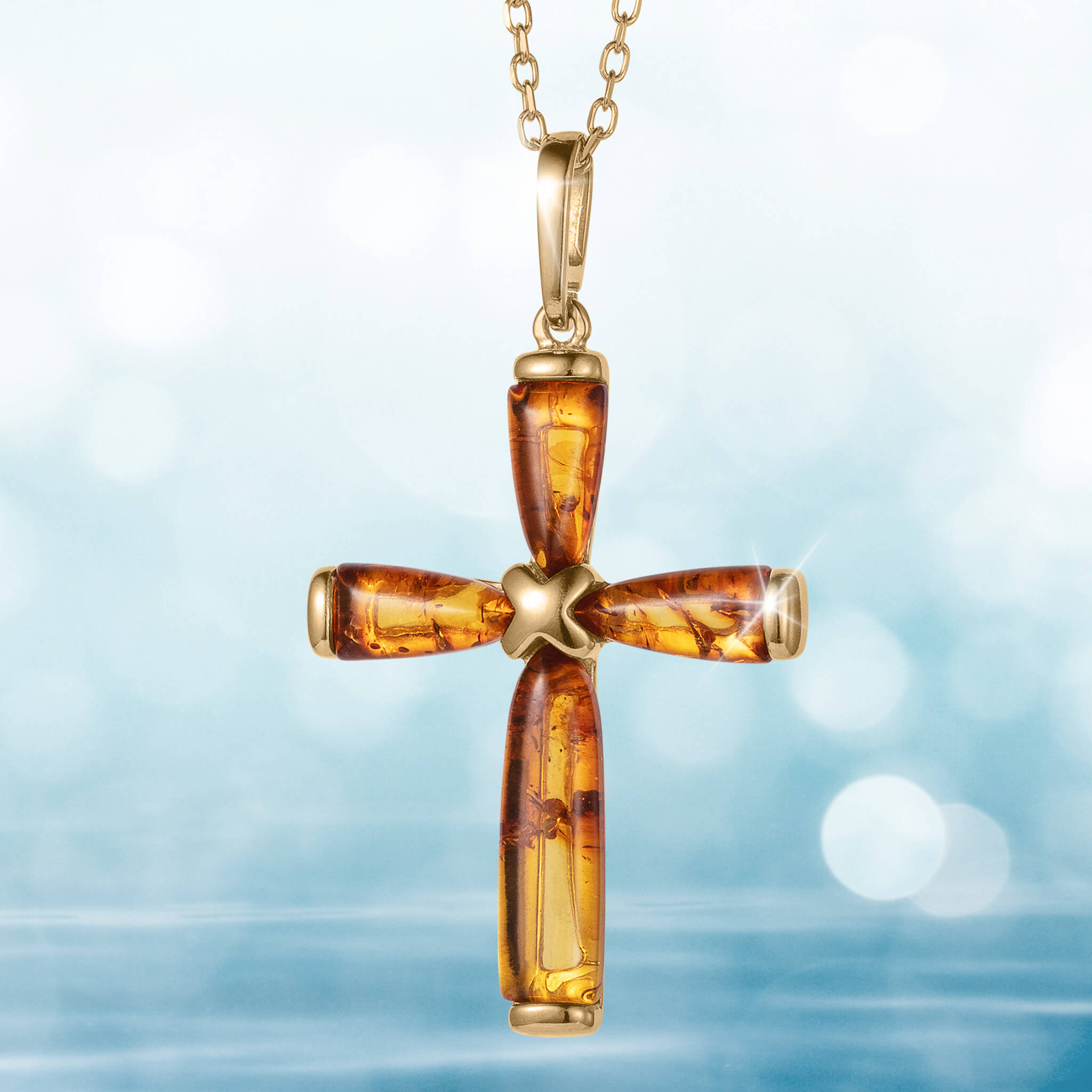 Daniel Steiger Amber Spirit Cross Pendant