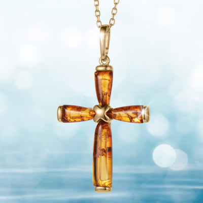 Daniel Steiger Amber Spirit Cross Pendant