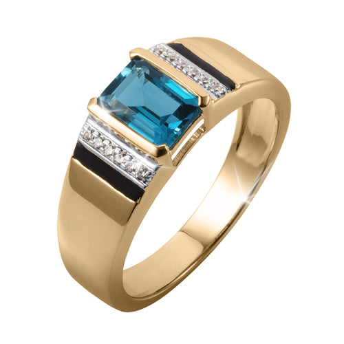 Daniel Steiger Knightsbridge London Blue Topaz Men’s Ring