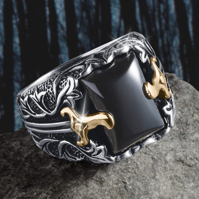 Daniel Steiger Onyx Sabre Men's Ring