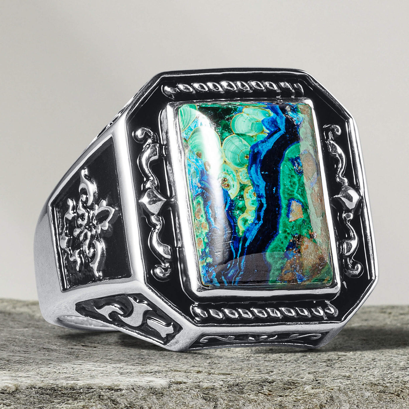 Azure Warrior Men's Ring