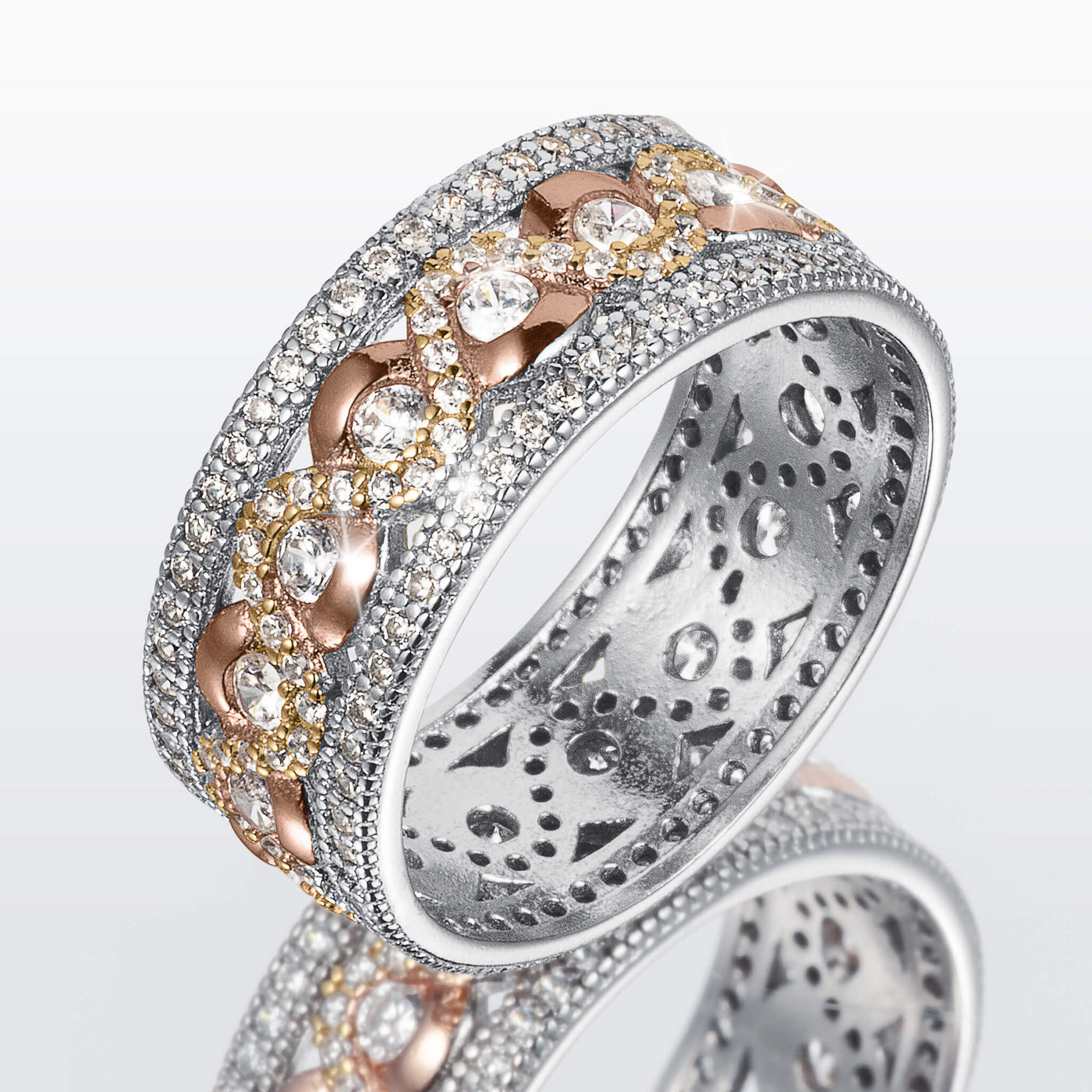 Daniel Steiger Rose Radiance Bridal Ring Set