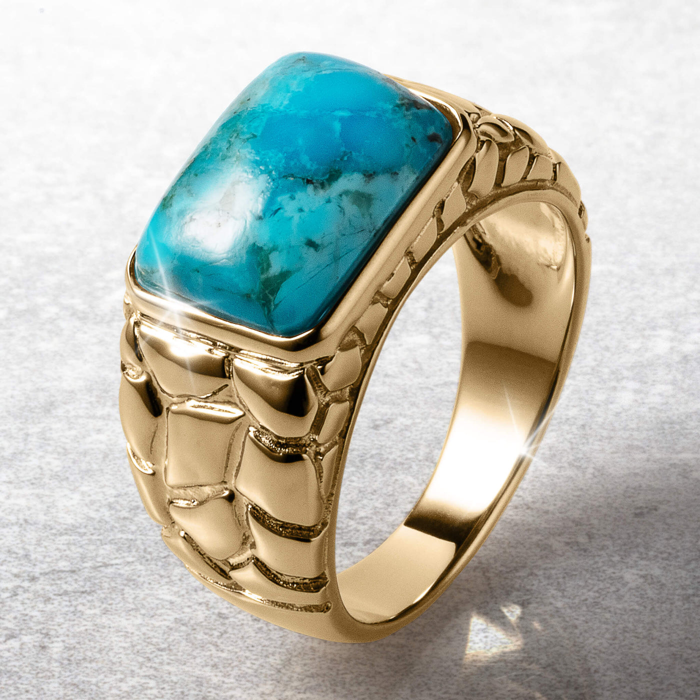 Daniel Steiger Turquoise Boulevard Men's Ring