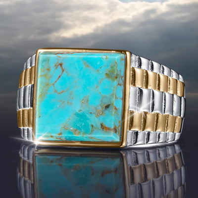 Daniel Steiger Turquoise Reflections Men's Ring