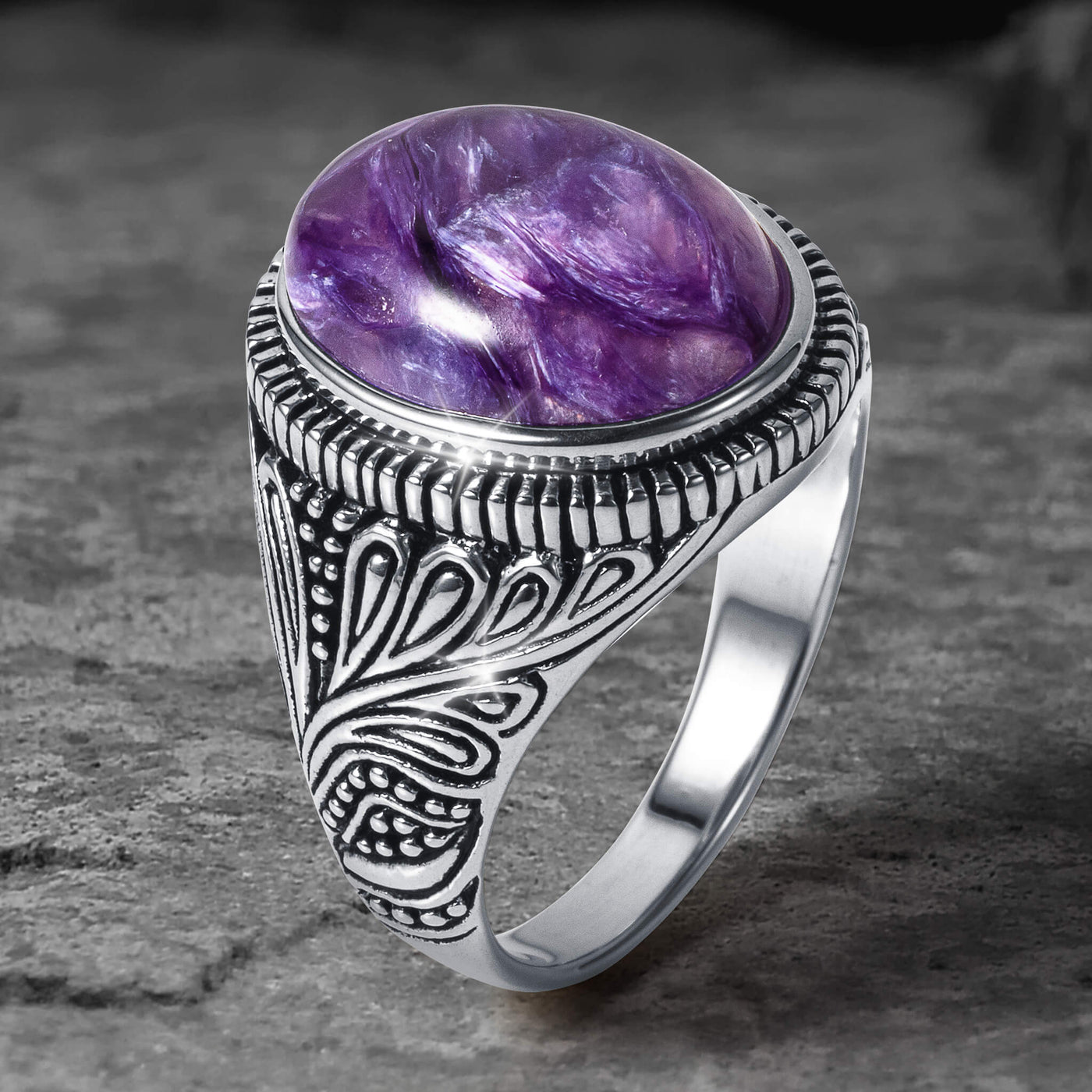 Daniel Steiger Royal Charoite Men’s Ring