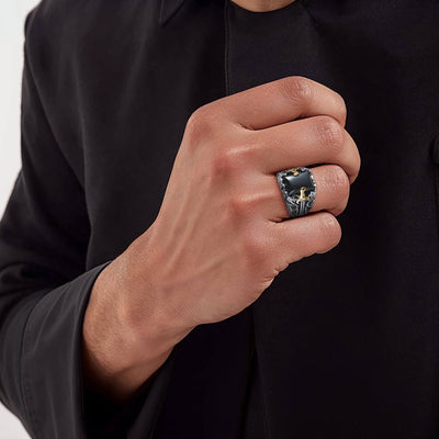 Daniel Steiger Onyx Sabre Men's Ring