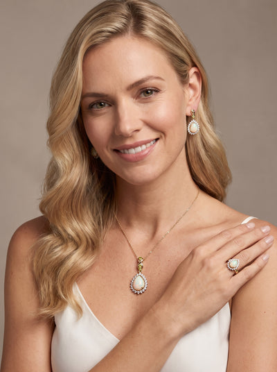 Opal Dew Drop Earrings