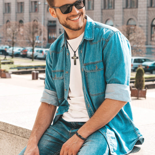 Daniel Steiger Nightfire Cross Pendant