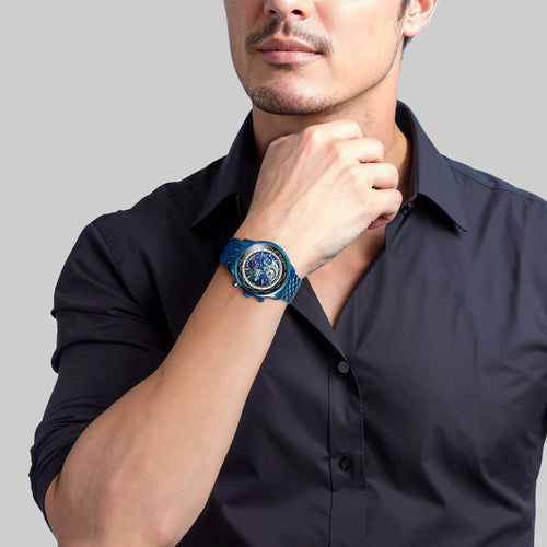 Daniel Steiger World Time Blue Men&