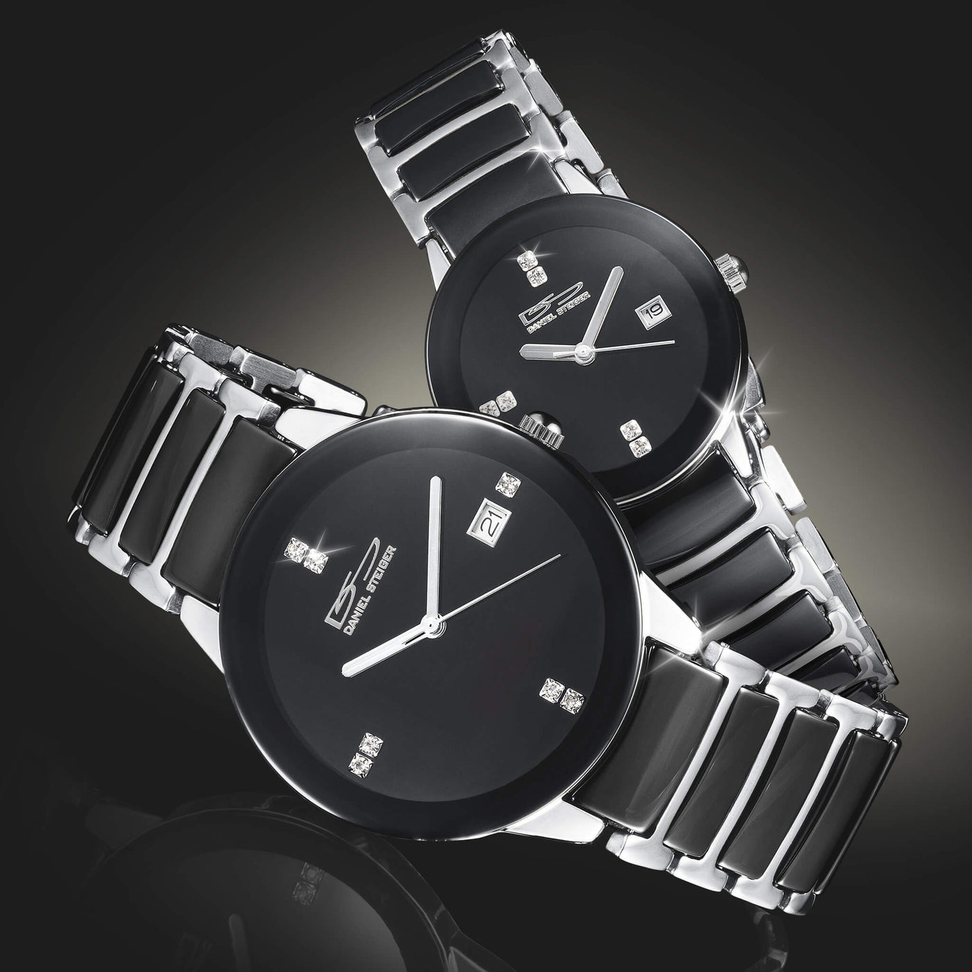 Daniel Steiger Ceramic Noir Steel Ladies Watch