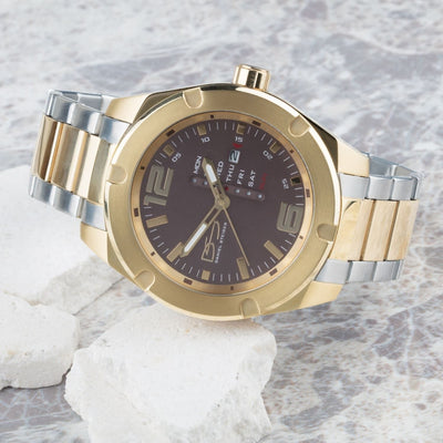 Daniel Steiger Linear Day Date Gold Two-Tone Watch