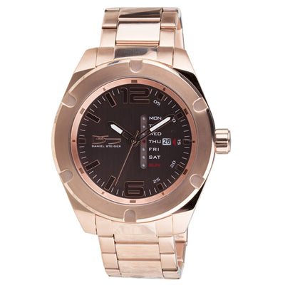 Daniel Steiger Linear Day Date Rose Gold Watch