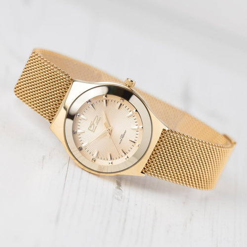 Daniel Steiger Rondo Milanese Magnetic Ladies Gold Watch