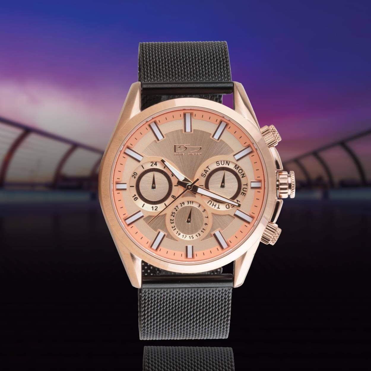 Daniel Steiger Milanese Sport Rose Gold Watch