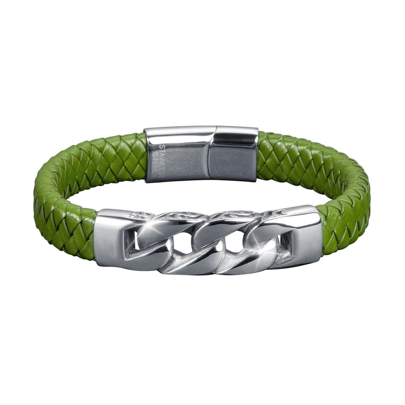 Daniel Steiger Moderno Lime Green Leather Bracelet