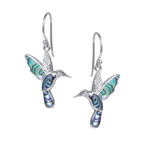 Daniel Steiger Abalone Hummingbird Earrings