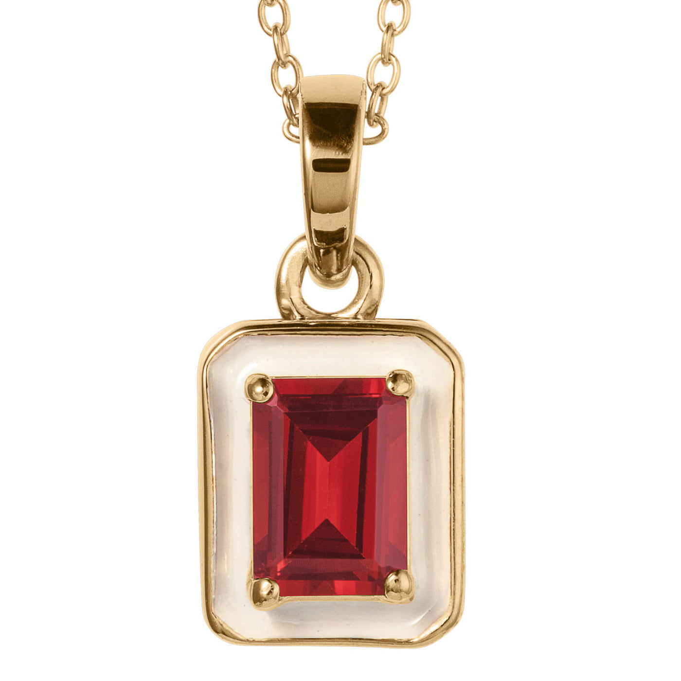 Daniel Steiger Garnet Deco Pendant