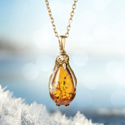 Daniel Steiger Penguin Baltic Amber Pendant