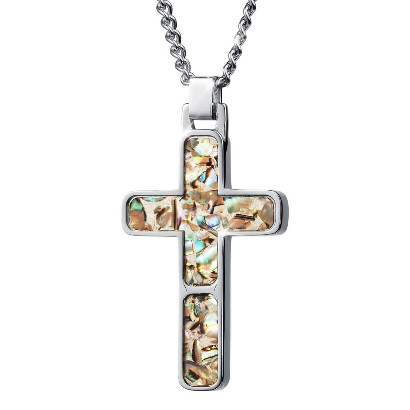 Daniel Steiger Abalone Cross Pendant