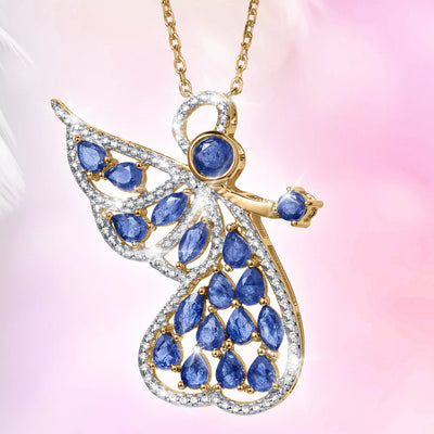 Daniel Steiger Guardian Sapphire Angel Pendant