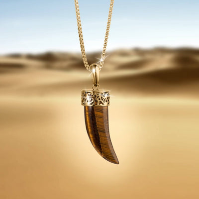 Daniel Steiger Tiger's Eye Tooth Pendant