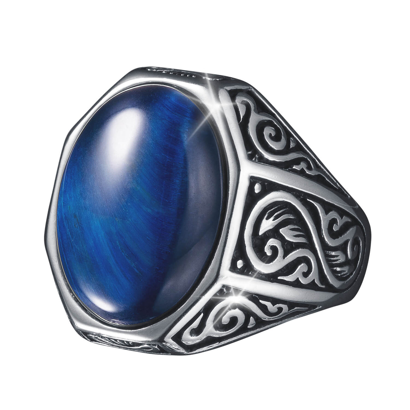 Daniel Steiger Pioneer Blue Tiger’s Eye Ring