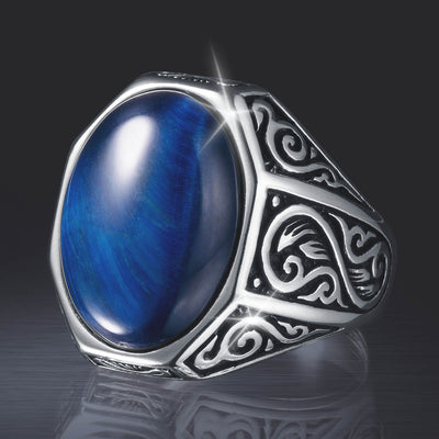 Daniel Steiger Pioneer Blue Tiger’s Eye Ring