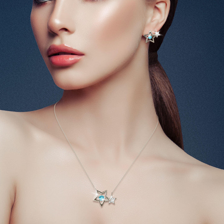 Daniel Steiger Starlight Topaz Platinum Necklace